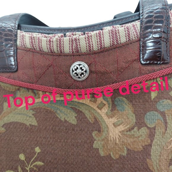 Brighton Fabric Floral / Leaf Pattern Purse - Picture 2 of 16